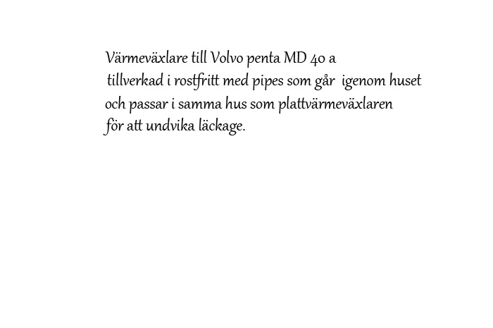 Info om varmevaxlare till Volvo Penta m40